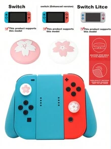 4pcs Cherry Blossom Silicone Joystick Caps Compatible With Switch/Lite/OLED General Buttons Joystick Caps