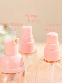 1pc/9pcs/set Reisflessen Voor Toiletartikelen Lekvrij Hervulbaar Reisformaat Containers Voor Shampoo Conditioner Vloeistoffen Lotion Zeep Body Wash Mannen En Vrouwen Zakenreis Of Persoonlijke Reisaccessoires Essentials - Roze - Bekijken 4