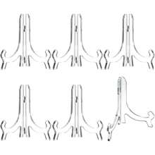 6.3英寸亞克力畫架，陳列架，展示器械支架，相片支架、畫框支架、書立架（透明） - 白色 - 查看 6