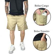 Men Shorts - Màu Khaki - Xem 3