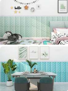 1/3/6/10 Cái Giấy Dán Tường Xốp Chống Va Chạm, Miếng Dán Đầu Giường, Túi Mềm Tự Dính, Giấy Dán Tường Chống Va Chạm Thích Hợp Cho Phòng Khách Và Phòng Ngủ, Nhãn Dán Tường Ba Chiều 3D Cho Phòng Trẻ Em - Nhiều màu - Xem 8