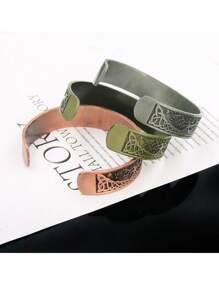 1 Stück Vintage geprägtes Magnetisches Kupferarmband, geeignet für Männer & Frauen, Magnetisch für eine verbesserte Blutzirkulation, ideal als Geschenk und für den täglichen Gebrauch