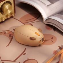 MONSGEEK Akko Capybara 2.4g Wireless Mouse Kawaii Cute Soft Mini Girl Office Laptop Universal Symmetric Mice Female Gift Win Linux PC - Capybara - View 4