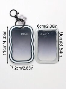 1 ngăn đựng thẻ trượt sóng sáng tạo, bao đựng thẻ trong suốt cho thẻ ra vào và vận chuyển trong khuôn viên trường, móc khóa dễ thương, thẻ tàu điện ngầm & tấm bảo vệ huy hiệu làm việc - Nhiều màu - Xem 2