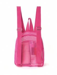 Balo du lịch thời trang tối giản giản dị màu trơn dung tích lớn có dây đeo có thể điều chỉnh dùng cho công việc/đi làm/làm việc/văn phòng cho mùa hè cho hoạt động ngoài trời/dã ngoại/du lịch/đi bộ đường dài/sân vận động/thể thao/leo núi cho sinh viên đại học dành cho nữ Ba lô đi làm Ba lô thể thao Túi đi biển - Hồng - Xem 4