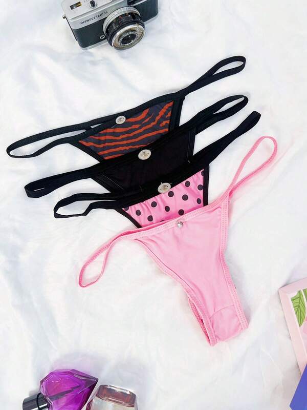 Kit 4 calcinhas tanga tirinhas sexy fio dental