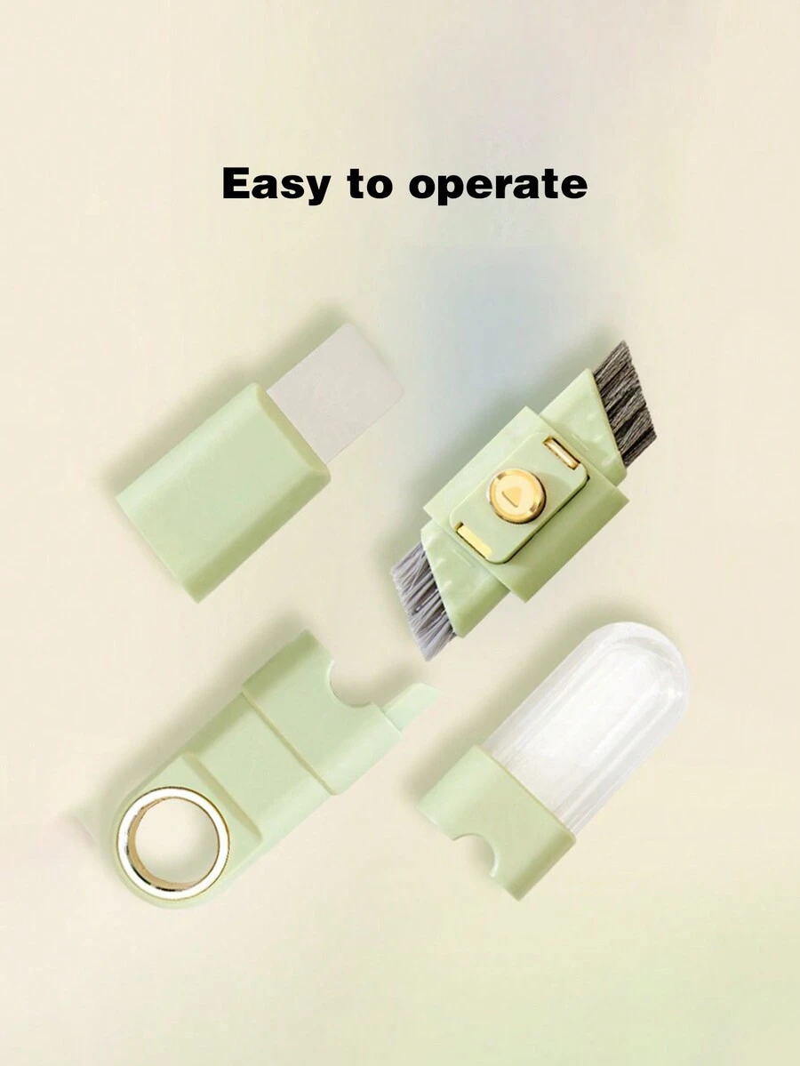 Bàn chải làm sạch bếp đa năng 4 trong 1, Bàn chải kẽ hở cửa sổ nhà bếp, Máy chà sàn nướng thịt nướng - Màu xanh Ô liu - Xem 1