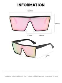 3pcs/1pc Teen`S Large Framed Fashion Glasses For Summer, Suitable For Daily Use