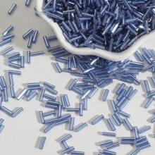 beadia 300 piezas de tubos largos de vidrio rellenos de plata para hacer joyas, accesorios de ropa de cuentas hechas a mano, y otros trabajos manuales