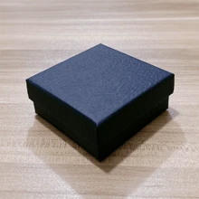 1/5/10入組戒指盒，手鍊，珠寶包裝盒，吊墜項鍊，荔枝紋飾品盒，耳環，小紙盒 - 黑色碎皮紋 - 查看 6