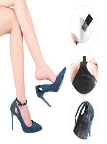 2pcs Ladies' High Heel Shoe Laces, Adjustable Anti-Loose Decoration Laces, Black, Fashionable & Flexible Detachable Loose Proof Laces, Shoe Accessory For Women's High Heeled Shoes