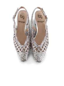 Blogger Zapatos de salón de mujer plata Textil ✅ Entrega 24/72h a España (península) - Plateado - Ver 4