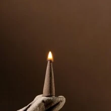 1盒10入組茉莉、沉香、檸檬草、薰衣草手工塔形香錐，用於負能量淨化和空間潔淨，家居或辦公室芳香療法、SPA、放鬆、冥想、瑜伽、居家淨化、營造氛圍。