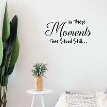 CQLY Wall Decals Peel And Stick Removable In These Moments Time Stood Still Wall Stickers DIY Wall Art Decor For Home Bedroom Living Room Kitchen - Black - View 9