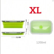 1PC,Collapsible Silicone Food Container Portable Colorful Bento Containers Lunch Box Microware Home Kitchen Outdoor Food Storage Picnic Camping Rectangle Outdoor Box Portable Food Bowl Utility Tools Outdoor Tools