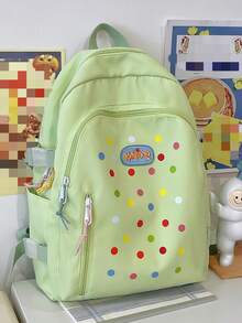 Children's Spring/Summer New Solid Color Simple Backpack, Unisex Casual Daypack - A - View 13
