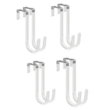 Móc Trên Cửa, Móc Treo Cửa, Bề Mặt Cao Su Mềm Chống Trầy Xước, Móc Cửa Chịu Lực Cho Phòng Tắm, Phòng Khách, Nhà Bếp Treo Quần Áo, Khăn, Mũ - Nhiều màu - Xem 17