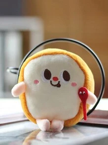 1 pieza Colgante de peluche con diseño de hamburguesa, perro caliente, pierna de pollo y papas fritas, adorno colgante creativo para mochila, decoración del hogar