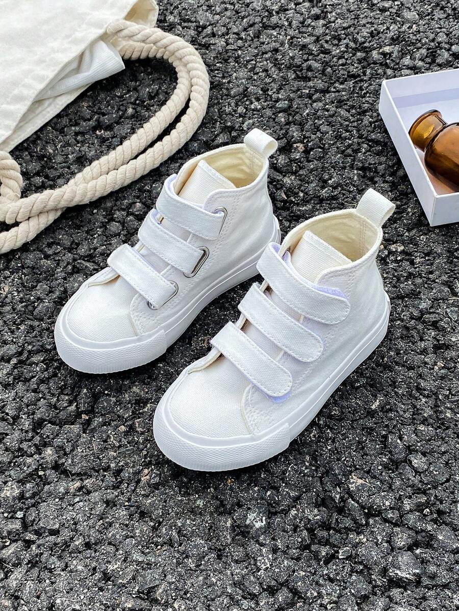 Giày vải OPOEE, giày thể thao cổ trung cho trẻ em, mùa xuân/thu, phong cách Hàn Quốc, unisex, giày cổ thấp thời trang, giày thể thao buộc dây thường ngày, giày thể thao cổ cao cổ điển, giày thể thao trượt ván thường ngày dễ phối đồ cho trẻ em.