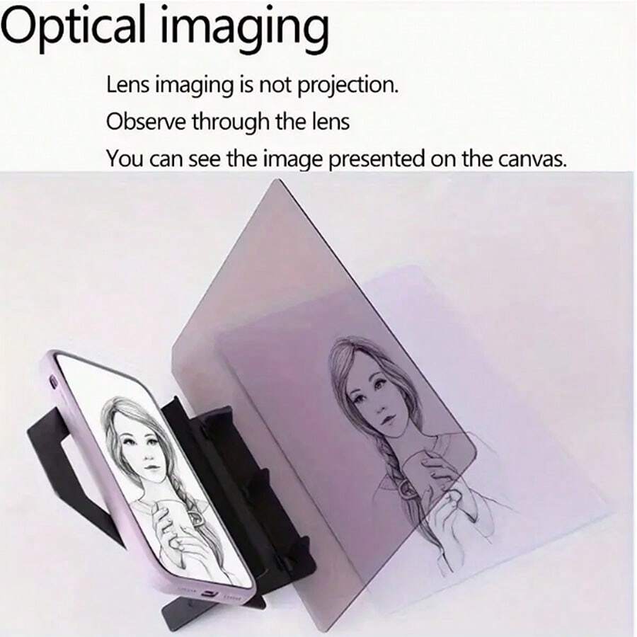 Proyector de dibujo para copiar imágenes para dibujar, almohadilla de seguimiento de pintura óptica, tableta para ver videos, herramienta de aprendizaje para dibujo para niños - Multicolor - Ver 1