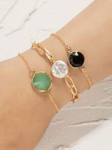3 vòng trang trí vòng đeo tay - Vàng - Xem 2