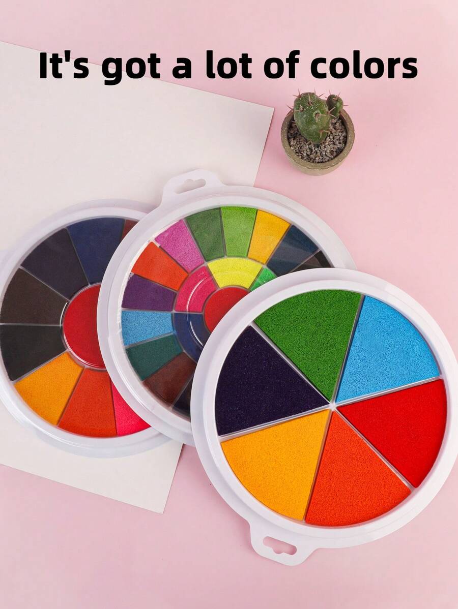 Watercolor Finger Painting Ink Pad With Multiple Colors For Student