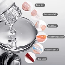 Base rubber 3 en 1 clear kalanzy nivelador para uñas 1pz - transparente - Ver 2