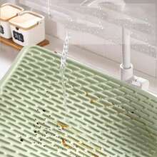 1入組矽膠碗碟瀝水墊，耐熱、吸水及排水墊