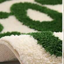 1入組40x60cm吸水防滑仿羊毛字母簡約家居室內地毯地墊床邊臥室毯子