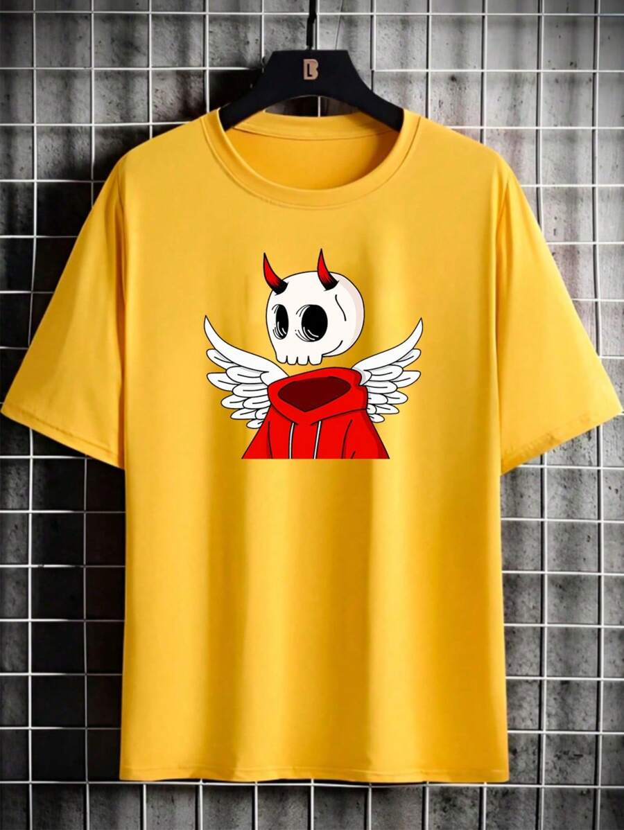 Men T-Shirts - 黃色 - 查看 1