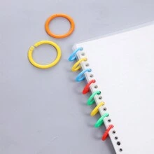 High Toughness Double Buckle Binder Loose Leaf Ring Plastic Binder Ring, 50pcs/Pack - Multicolor - View 4