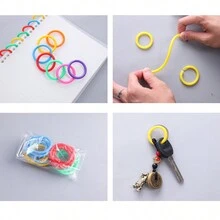 High Toughness Double Buckle Binder Loose Leaf Ring Plastic Binder Ring, 50pcs/Pack - Multicolor - View 7