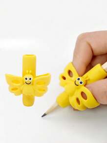 2/4pcs Green TPR Butterfly Shaped 3-Finger Pencil Grip Correction Tools, Writing Training & Educational Supplies, Ergonomic Design - Multicolor - View 15