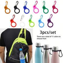 1/2/3 件/套重型铝制钩环带橡胶扣，用于固定水瓶 - 非常适合露营和徒步旅行，有 11 种颜色可供选择，是旅行爱好者的最佳礼物。
