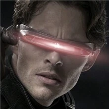 Kính thời trang cosplay Cyclops dành cho nam nữ Chất liệu nhớ Kính thời trang thiết kế Shield - Đỏ - Xem 2