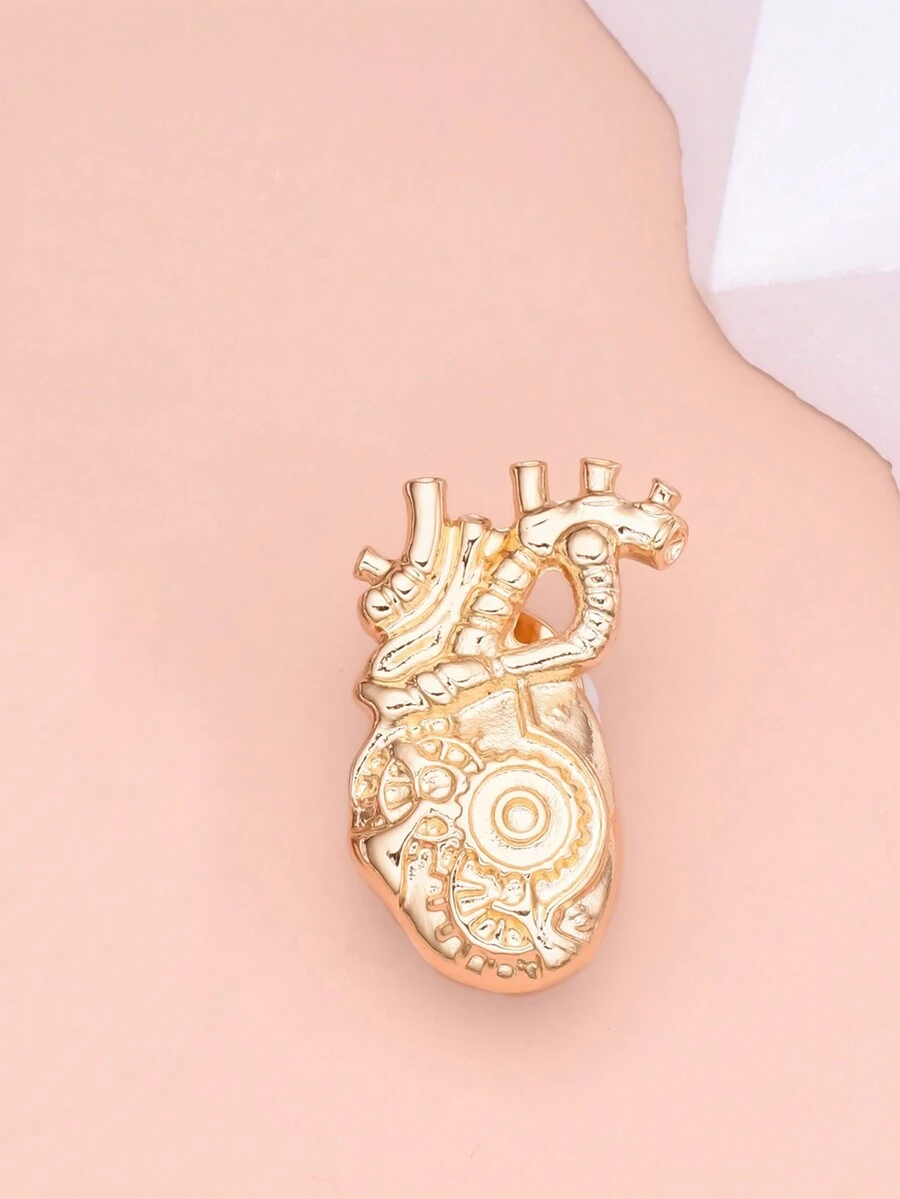 1 Máy Tính Sáng Tạo Punk Hơi Nước Cơ Tim Pin Trâm Cài Thời Trang Y Tế Ve Áo Dây Buộc Túi Huy Hiệu Phụ Kiện Trang Sức Quà Tặng Dành Cho Nữ cặp Đôi Bác Sĩ Y Tá Sinh Viên - Vàng - Xem 1