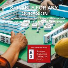 4 Pcs Of Mahjong Hand Cards With 2024 Version Large Mahjong Scoring Cards. Suitable For Parents Table Game. - Red - View 5