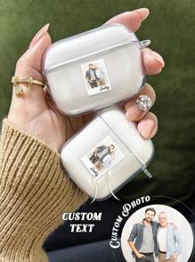 1pc Custom Photo Headphone Case, Personalized Photo Headphone Cover, Custom Engraved Photo Headphone Case, Personalized Text Headphone Case, Anniversary Gift, Birthday Gift, Mother's Day Gift, Father's Day Gift, Best Friend Gift, Gift For Mom/Dad, Gift For Girlfriend/Boyfriend, Gift For Friend