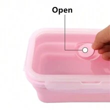 1PC,Collapsible Silicone Food Container Portable Colorful Bento Containers Lunch Box Microware Home Kitchen Outdoor Food Storage Picnic Camping Rectangle Outdoor Box Portable Food Bowl Utility Tools Outdoor Tools