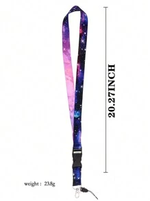 1 szt. Długi smycz z motywem gwiazd i księżyca, idealny dla lekarzy, pielęgniarek, studentów, nauczycieli, pracowników wystawowych, jako identyfikator, może być używany jako prezent, brelok do kluczy lub do codziennego użytku, jako zawieszka do torby na akcesoria samochodowe, szkolna, urocza, gotycka smycz do toreb Y2k z uchwytem na identyfikator, zawieszka do toreb samochodowych