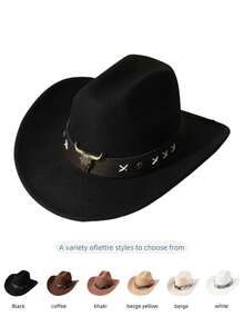 1 Mũ Cao Bồi Nữ Rộng Vành Có Dây Họa Tiết, Mũ Dệt Kim Du Lịch Mùa Hè Có Giá Treo Mũ Nhựa Và Cuộn Phim, Mũ Sườn Núi Thời Trang Cho Nữ - Nhiều màu - Xem 1