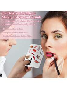 一次性化妆刷套装，含三角粉扑混合调色盘、一次性睫毛膏刷、唇刷、发夹、散粉流苏（带收纳盒）、化妆刷套装、化妆刷套装、化妆刷套装、完整化妆套装、化妆刷套装、完整化妆套装、化妆刷套装、化妆刷套装、化妆礼品套装 - 彩色 - 查看 4