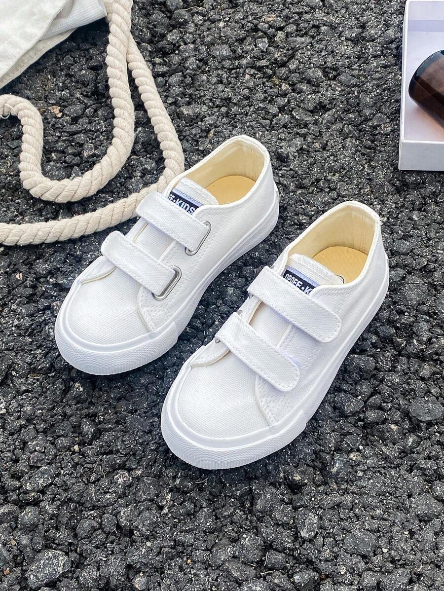 OPOEE Children Canvas Shoes, Spring/ Autumn, Korean Style, Simple, Boys & Girls, Fashionable, Low-Cut, Casual, Athletic, Classic, Versatile, Skateboard Shoes For Kids