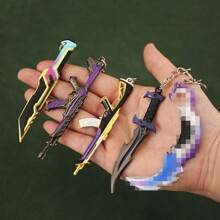 1pc VALORANT Raid Impression Colorful Weapon Metal Model Keychain - Multicolor - View 2