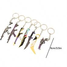 1pc VALORANT Raid Impression Colorful Weapon Metal Model Keychain - Multicolor - View 5