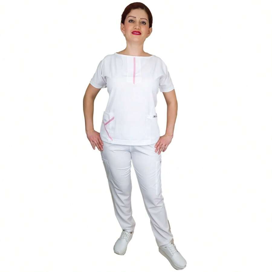 Scrub Sets - White - View 1