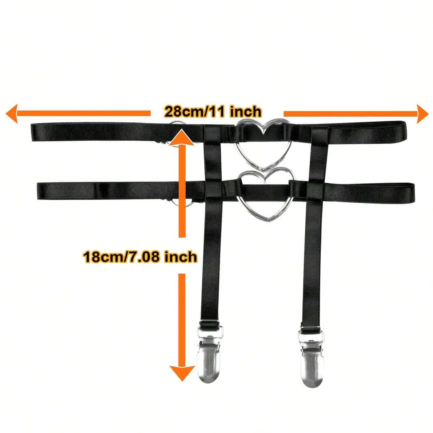 Women's Thigh Garter Belts, Adjustable Elastic Garter Belt ,Leg Harness With Anti-Slip Clips