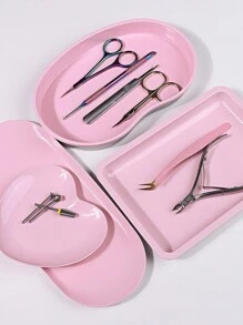 Stainless Steel Disinfection Tray For Manicure Tools, Portable Disinfection Tray For Storing Different Shaped Nail Art Accessories - Pink - View 5