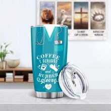 1 PEÇA Presente para Enfermeiras, Copo Térmico Isolado Tipo Garrafa com Tampa, Fatos Nutricionais de Enfermeira - Presente de Apreciação de Enfermeiras, 20 OZ (590ml)