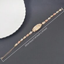 1 件 14k 镀金瓜达卢佩手链 女士 玛丽情人节礼物 妈妈礼物 情人节